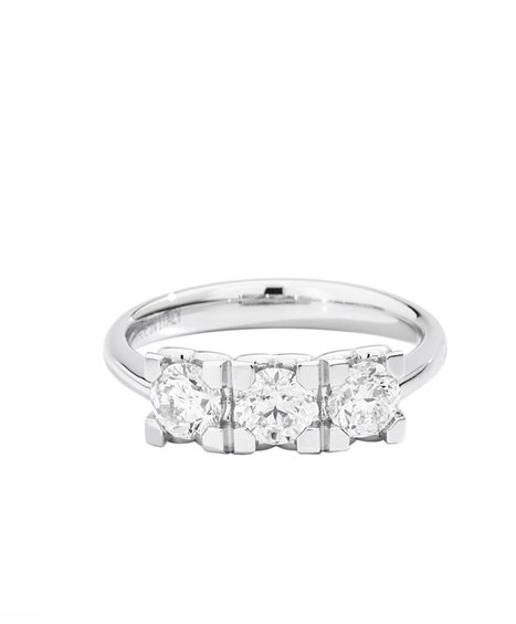 Anello Recarlo Donna Anniversary Square in Oro bianco Diamante 0.35 Ct R01TY030/036-15 - R01TY030/036-15